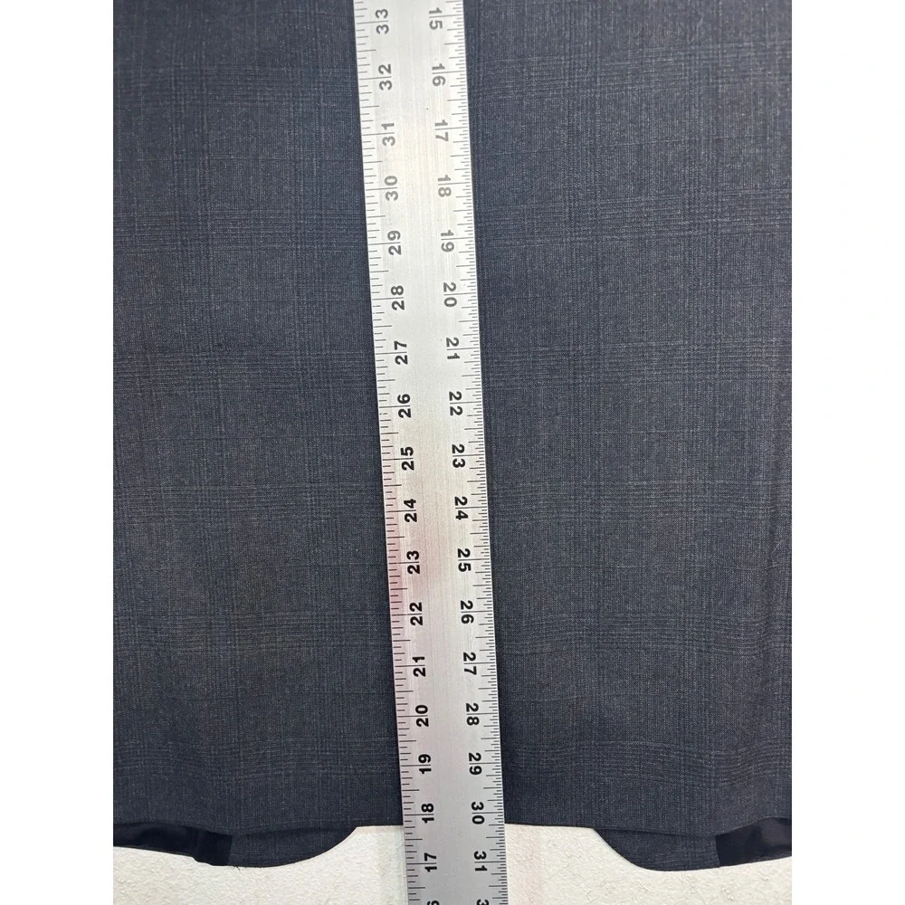 vtg 90s Polo Ralph Lauren 40R 32x30 Charcoal Plaid 2pc Pant Suit Wool USA Pleat